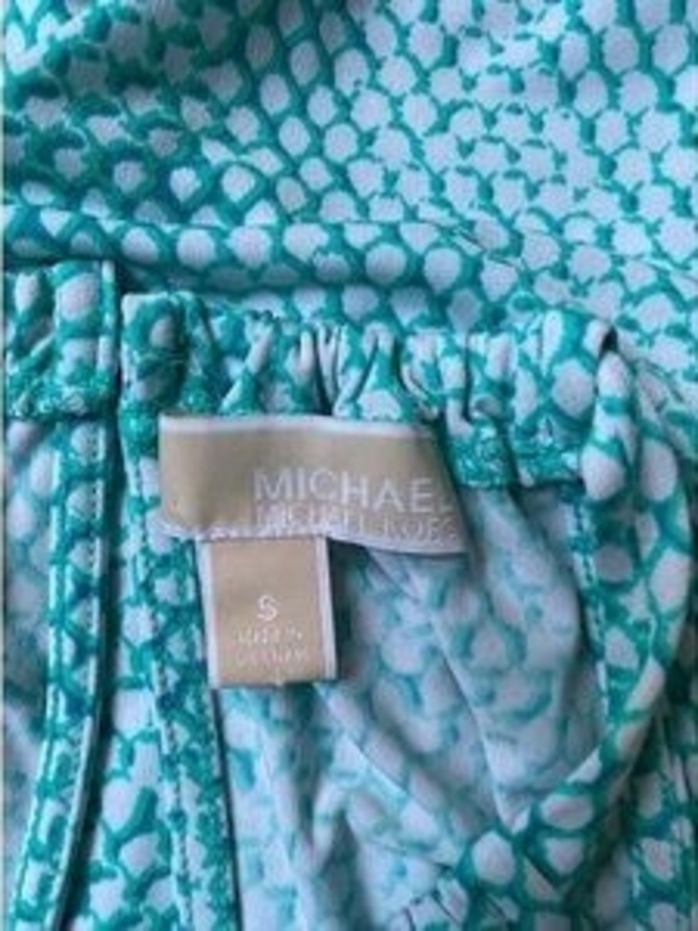 No Boundaries Aqua Polka Dot Keyhole Halter Top - Picture 6 of 6
